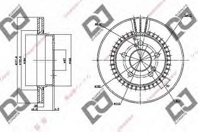 DJ PARTS bd1122 -  Тормозной диск
